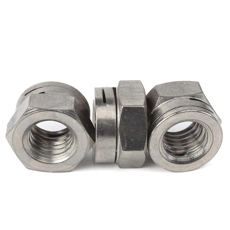 Dual Slotted Self-locking Hex Nut NFE25-411