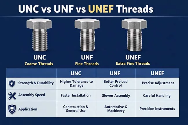 UNC vs UNF vs UNEF threads