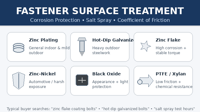 fastener surface treatment and corrosion protection