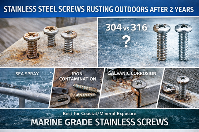 stainless steel screws rusting