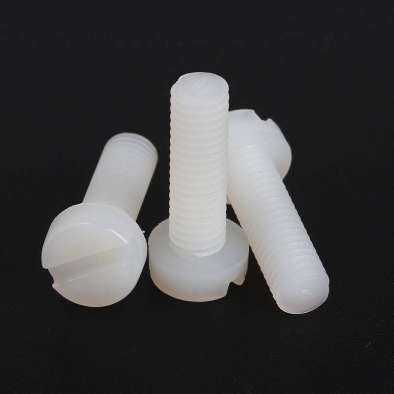 PA66 Nylon Slotted Round Head Screw